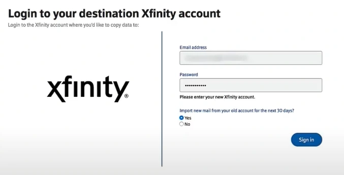 your Xfinity mail