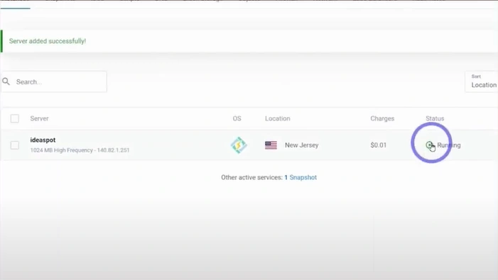 Wait for the server to install 