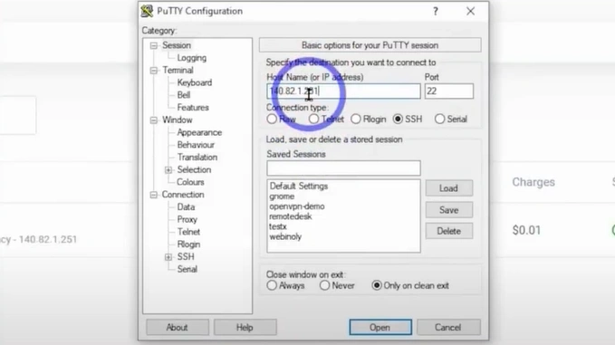 Paste the IP address