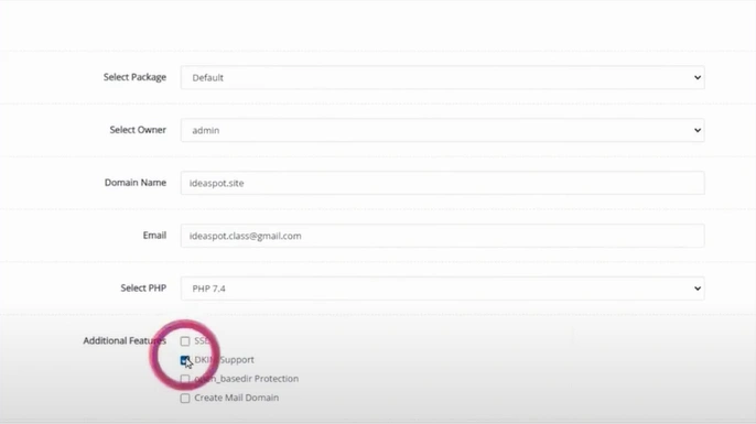 and you can select the additional