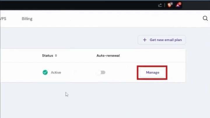option next to the email you wish to set up on