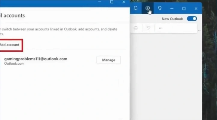 Under Email Accounts