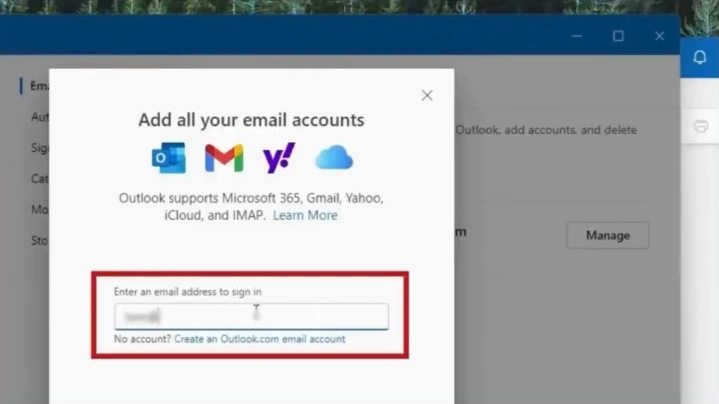 Fill in the Hostinger email address
