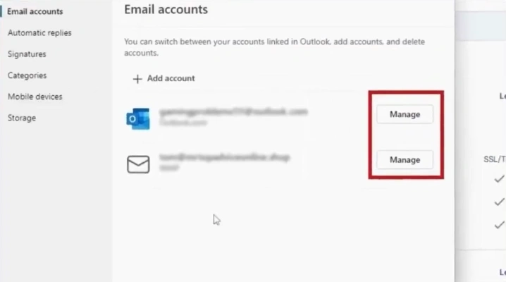 In the Email Accounts window,