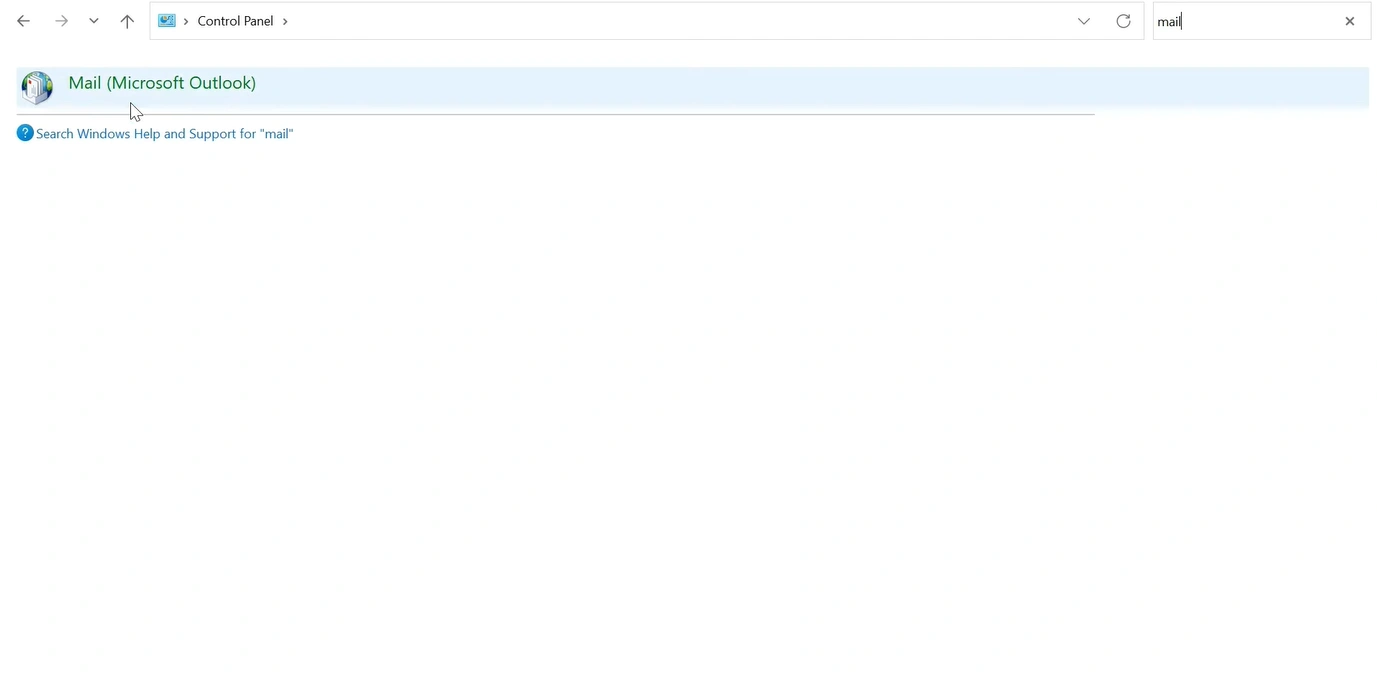 Select Mail (Microsoft Outlook)