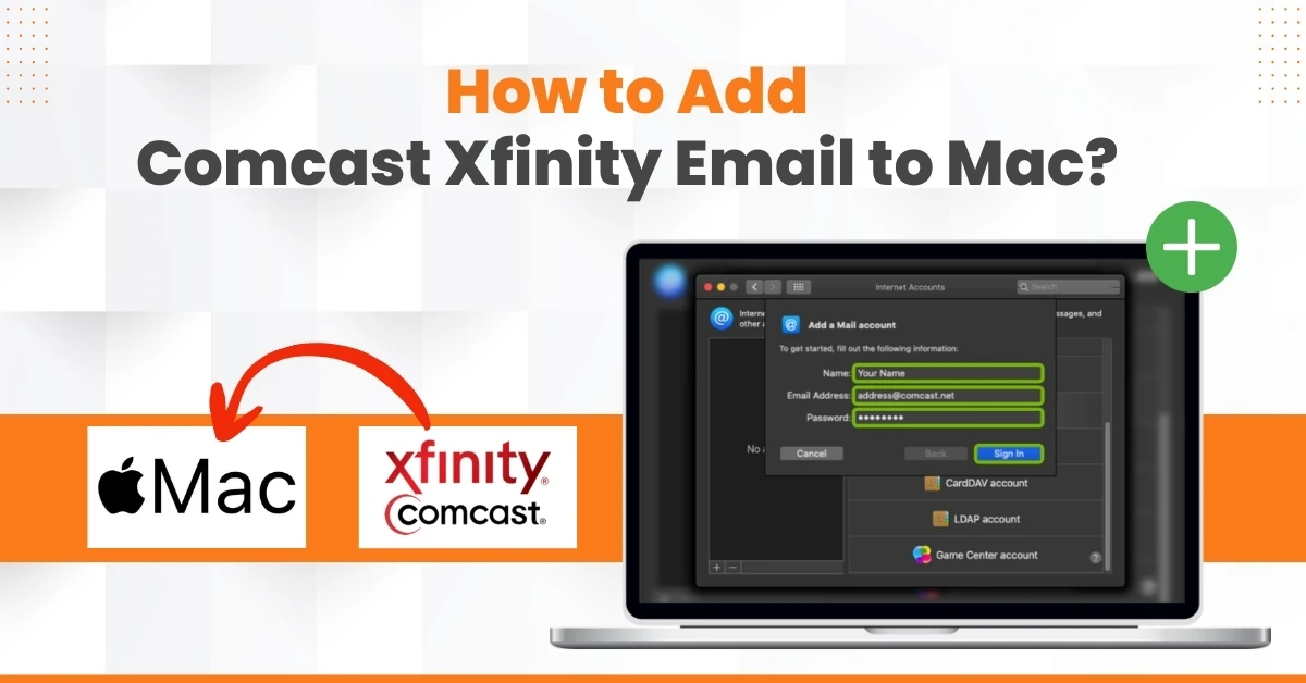Add Comcast Xfinity Email to Mac
