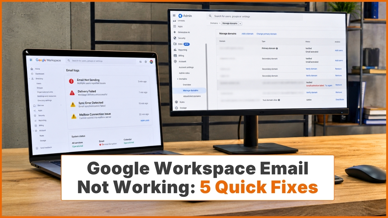Google Workspace Email Not Working- 5 Quick Fixes That Actually Work