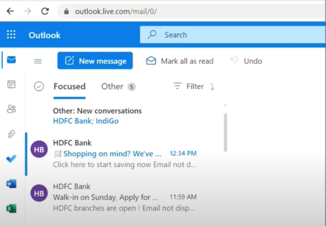 access your Outlook email account