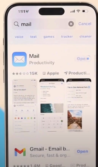 Reinstall mail