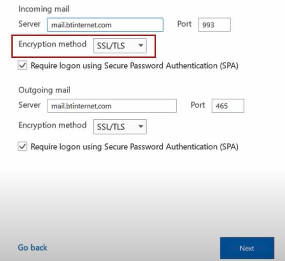 Choose SSL-TLS
