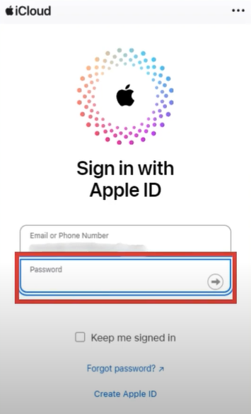 Enter the correct password