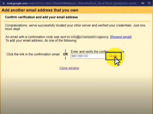 Open the email and copy the verification code