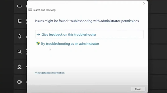 click on Try troubleshooting as an administrator