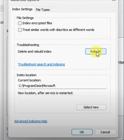 Click Rebuild and wait 5 minutes