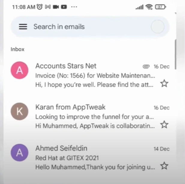Open your Gmail app