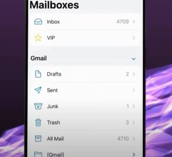 Tap on the Trash mail button