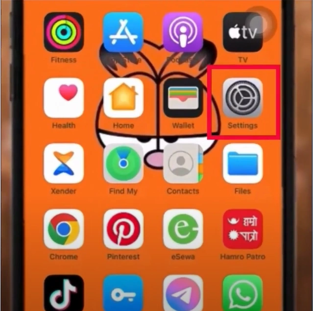 Open Settings from the home screen