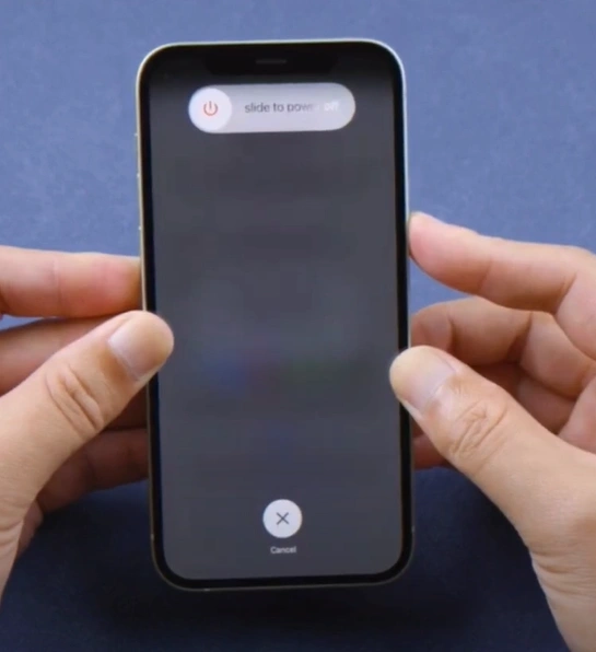 Drag the slider to turn off your iPhone