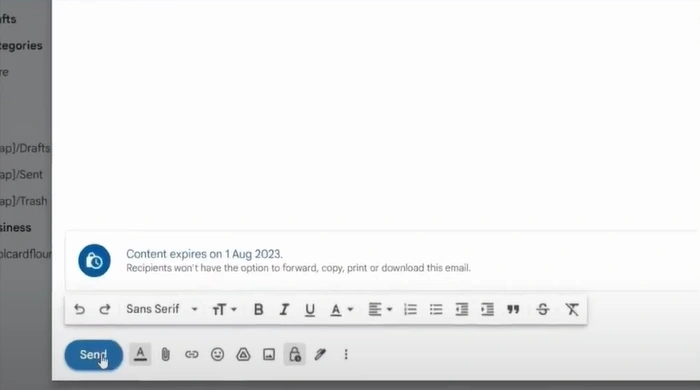 click Send to deliver