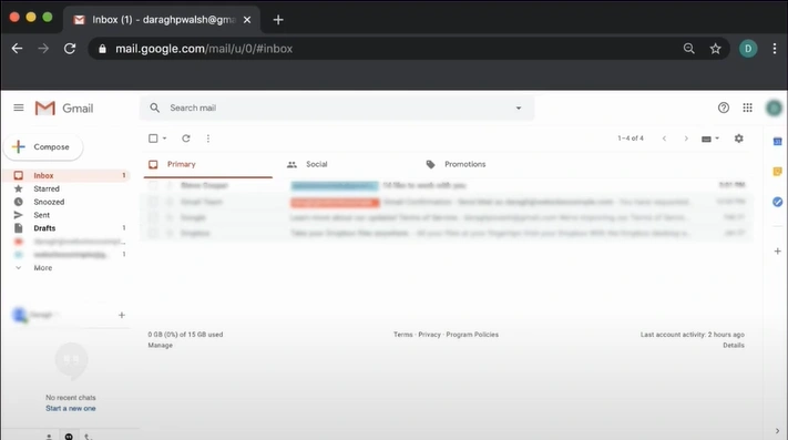 Open your Gmail account
