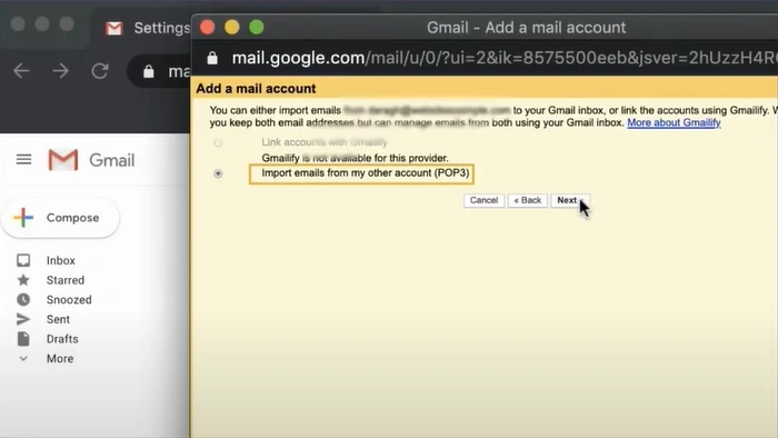 add your BTinternet email, select the POP3