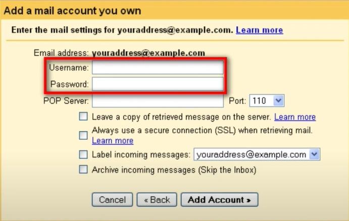 use your email address