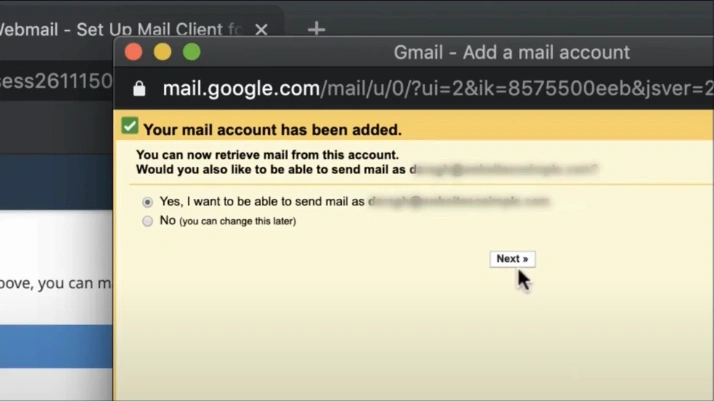Select Yes to be able to send emails