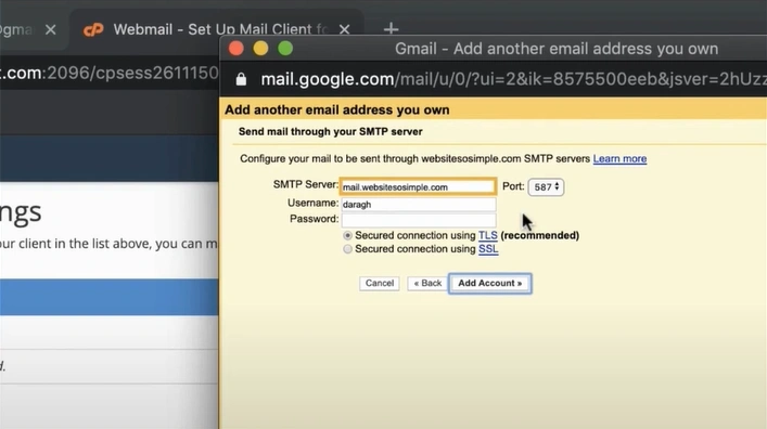 In the SMTP server