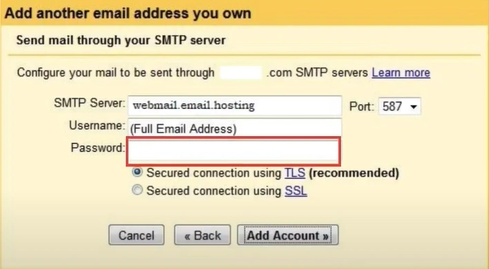 Type in your password
