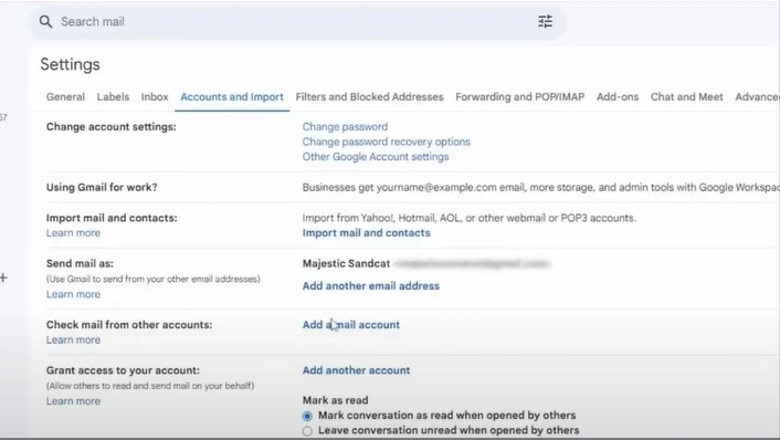 Go to the "Check Mail from other accounts