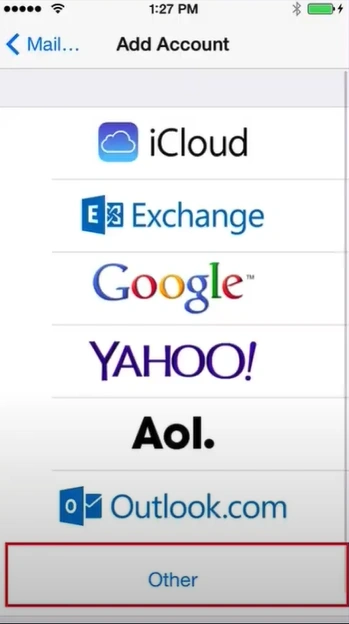 Tap the "Other" option