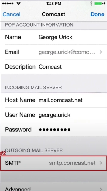 Set the Host Name in the Outgoing Mail Server