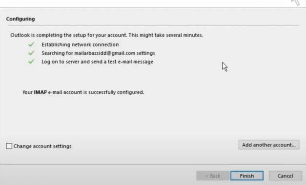 Once mail server settings are set up
