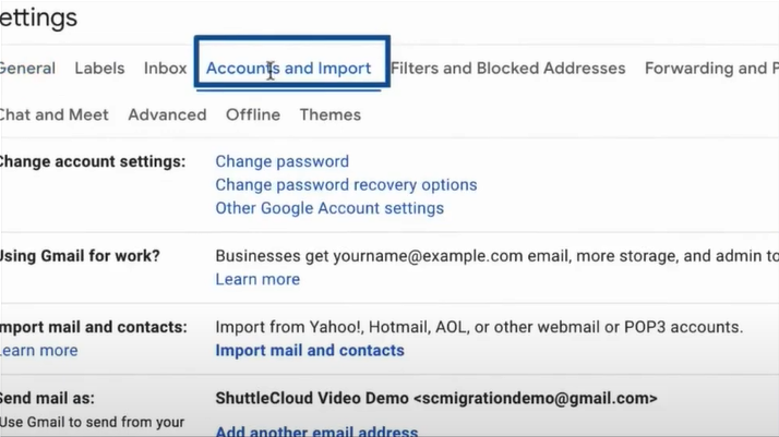 Open the Accounts and Import 