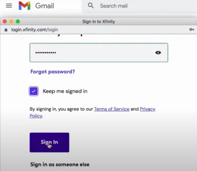 then click on Sign in