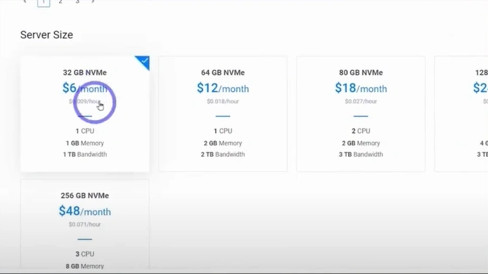 Server size plan