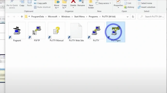 Find and open your desired SSH