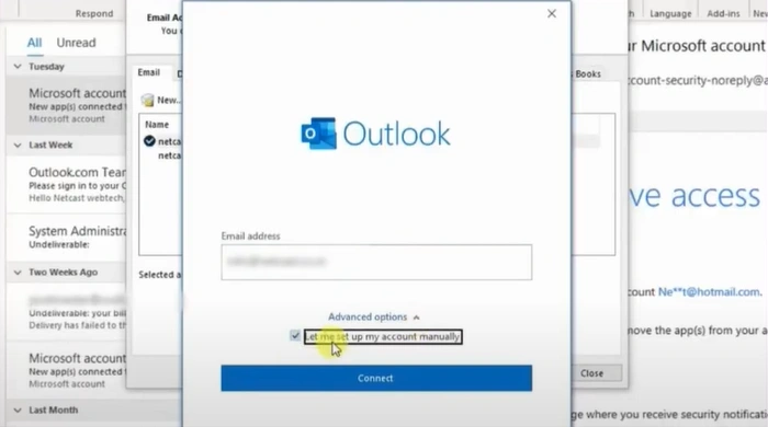 Click on Advanced Options