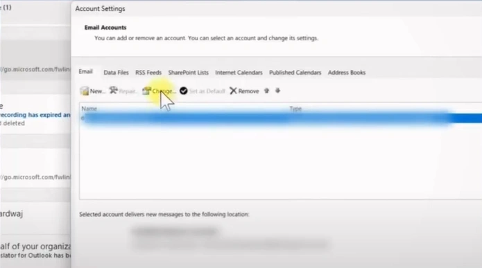 Select your email address