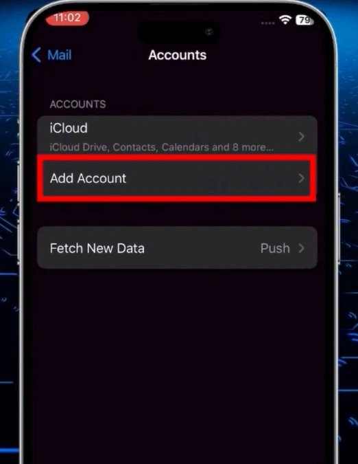 Tap on Add Account