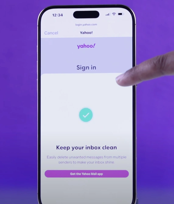 Choose Yahoo from the list