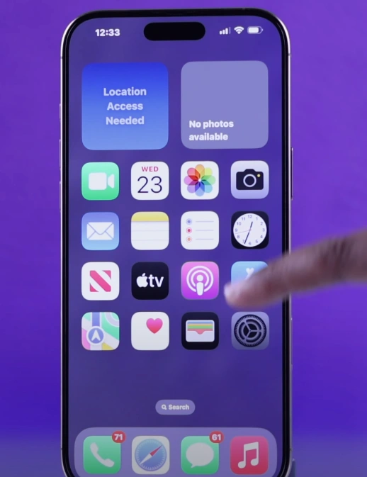 On your smartphone, navigate to Settings