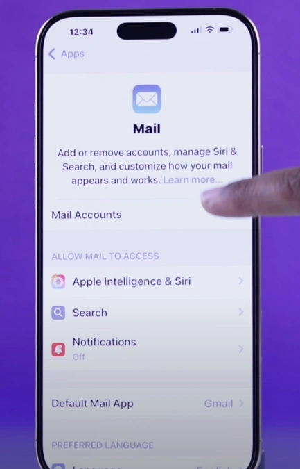 Select Mail Accounts