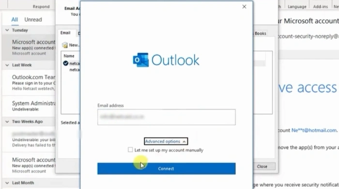  Click on Advanced Options