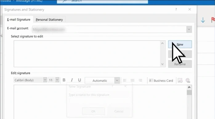 Click on the “New” button