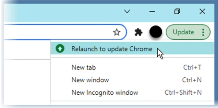 Click on Relaunch to finish