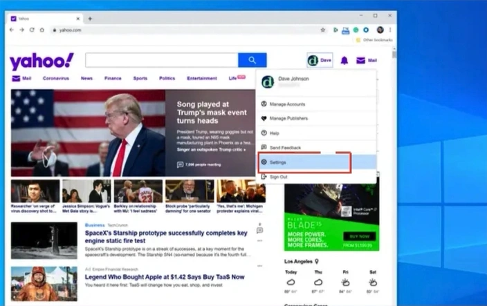 Open Yahoo Mail in any browser