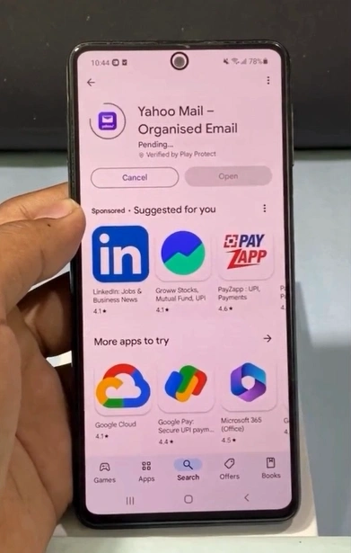 Download and install the Yahoo Mail app