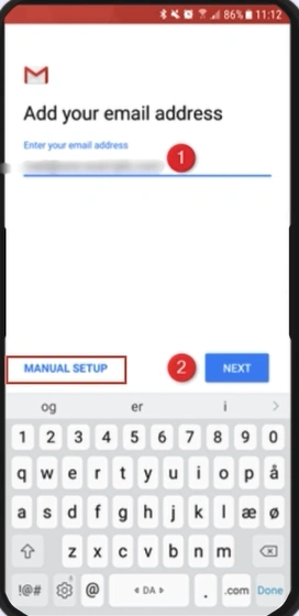 Tap on Manual Setup
