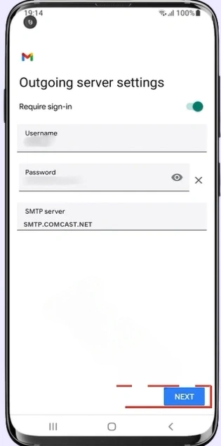 Under the SMTP server